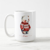 Gezellig Beer Winter Witte Polar Beer Kerst Koffiemok (Links)