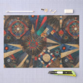 Gezellig beige "Ancient Indigenous Chronicles" Wee Tissuepapier (Craft)