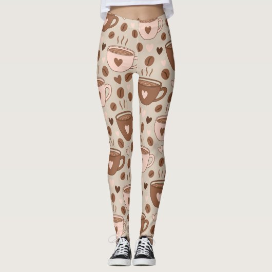 Gezellig Bekertmotief (11) Leggings (Voorkant)