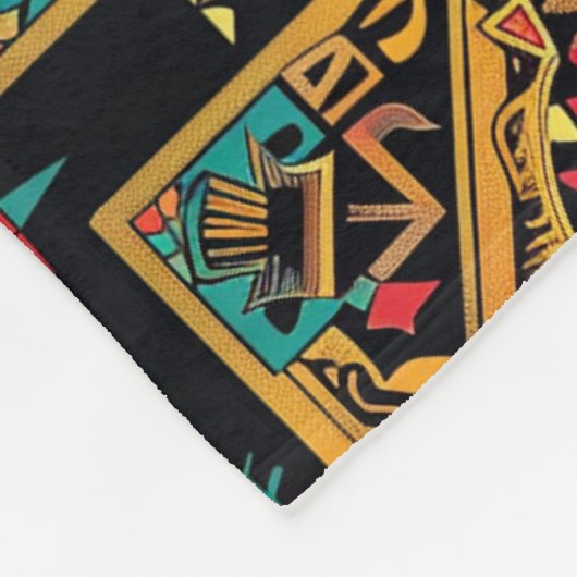 Gezellig Blauw "Aztec Dream" Content Fleece Deken (Hoek)