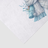 Gezellig Blauw Rustiek Kerst Tissuepapier (Detail)