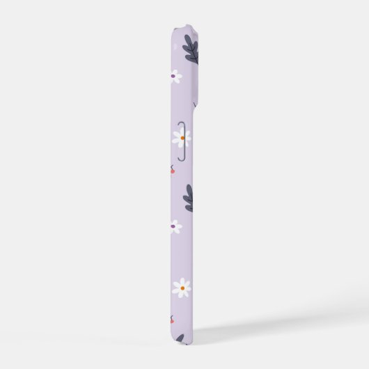 Gezellig bloempatroon iPhone 15 case (Rechterkant)