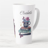 Gezellig boek liefhebber Homebody Introvert Naam L Latte Mok (Rechterhoek)