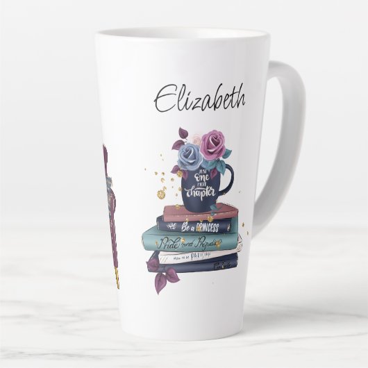 Gezellig boek liefhebber Homebody Introvert Naam L Latte Mok (Rechterhoek)