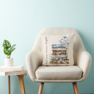 Gezellig Book Lover Kussen met Zachte Bloemen Ontw