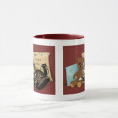 Gezellig bordeauxrode tabby kat thuis mok (Midden)