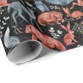 Gezellig Bos Bos Dier Kerstmis Cadeaupapier (Rol Hoek)