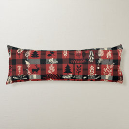 Gezellig Cabin Comfort – Rood & Zwart Buffalo Plai Lichaamskussen