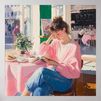 Gezellig Café Daydream: Charmante kunst Poster