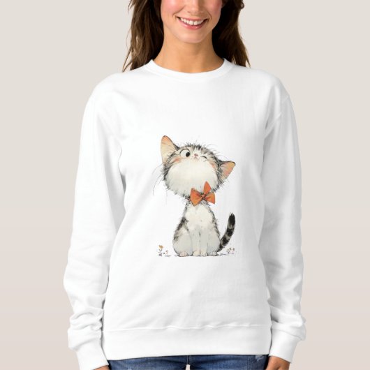 Gezellig Cat Sweatshirt - Spint-fectly Stijlvol Co (Voorkant)