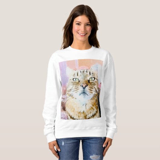 Gezellig Cat Vibes Sweatshirt (Voorkant volledig)