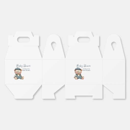 Gezellig charmant Baby shower Bedankdoosjes (Ongevouwen)