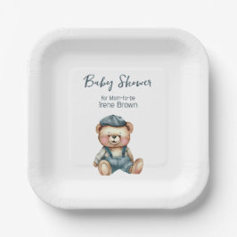Gezellig charmant Baby shower Papieren Bordje