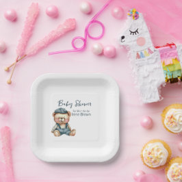 Gezellig charmant Baby shower Papieren Bordje