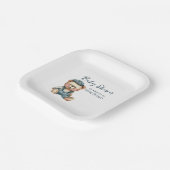 Gezellig charmant Baby shower Papieren Bordje (Gebogen)