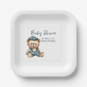 Gezellig charmant Baby shower Papieren Bordje (Voorkant)