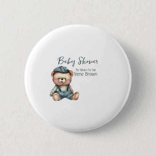 Gezellig charmant Baby shower Ronde Button 5,7 Cm (Voorkant)