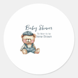 Gezellig charmant Baby shower Ronde Sticker