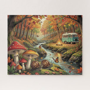 Gezellig Cottagecore Kampeerterrein Retro Sfeer Legpuzzel