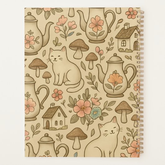 Gezellig Cottagecore patroon Planner (Achterkant)