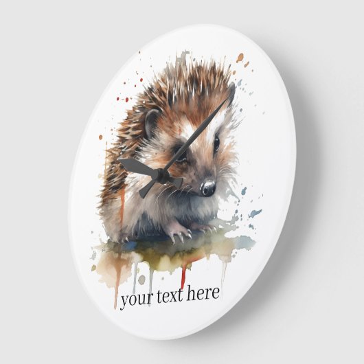 Gezellig Critter: Egel in Waterverf, op maat Grote Klok (Hoek)