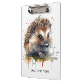 Gezellig Critter: Egel in Waterverf, op maat Klembord (Links)