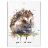 Gezellig Critter: Egel in Waterverf, op maat Klembord (Achterkant)