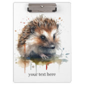 Gezellig Critter: Egel in Waterverf, op maat Klembord (Voorkant)