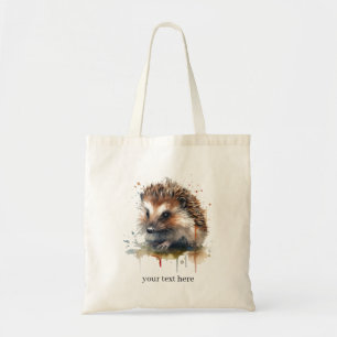 Gezellig Critter: Egel in Waterverf, op maat Tote Bag