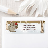 Gezellig eekhoorn retour adres label (Insitu)