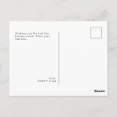 Gezellig Eenvoudig Budget Zwart & Wit 1 Foto Kerst Briefkaart (Achterkant)