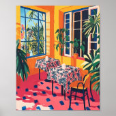 Gezellig eetgedeelte gestileerde interieur Poster  (Voorkant)