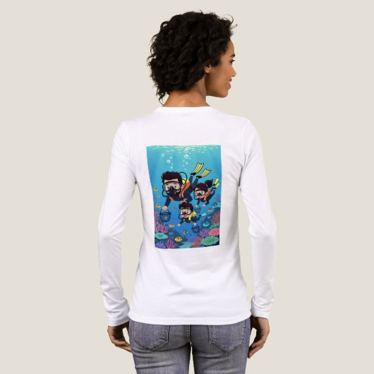 Gezellig Familie Duiken Tri-Blend Shirt (Achterkant)