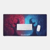 Gezellig Fantasy Village Omgeven door Pine Forest Bureaumat (Keyboard & Muis)