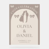 gezellig feest | Minimalistische herfstbruiloft Acryl Bord (Voorkant)