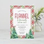 Gezellig Flanel en Vrienden Kerstfeest Kaart (Staand voorkant)
