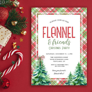Gezellig Flanel en Vrienden Kerstfeest Kaart