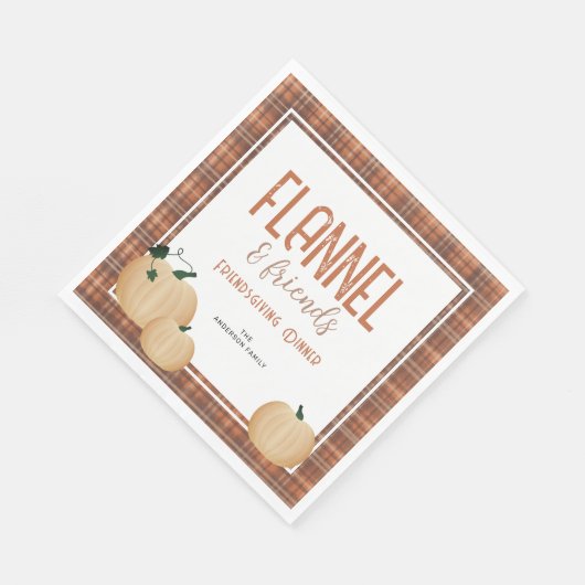 Gezellig Flanel en Vrienden Vrienden Diner Servet (Hoek)