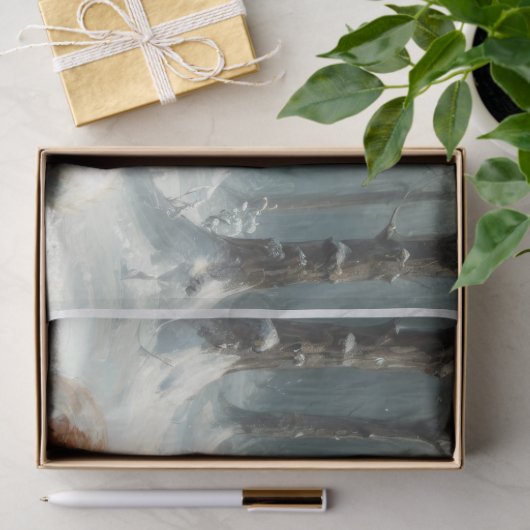 Gezellig Fox Paar - Decoupage - Tissuepapier (Geschenk)