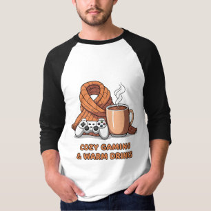 Gezellig Gamen Warme Dranken Retro Gamer Herfst T-shirt