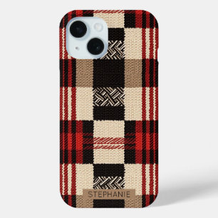 Gezellig gebreide patchwork - Boho Herfststijl 2 iPhone 15 Case