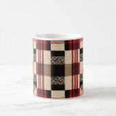 Gezellig gebreide patchwork - Boho Herfststijl 2 Koffiemok (Center)