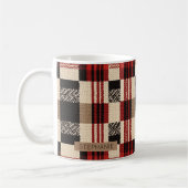 Gezellig gebreide patchwork - Boho Herfststijl 2 Koffiemok (Links)
