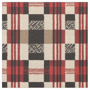 Gezellig gebreide patchwork - Boho Herfststijl 2 Stof