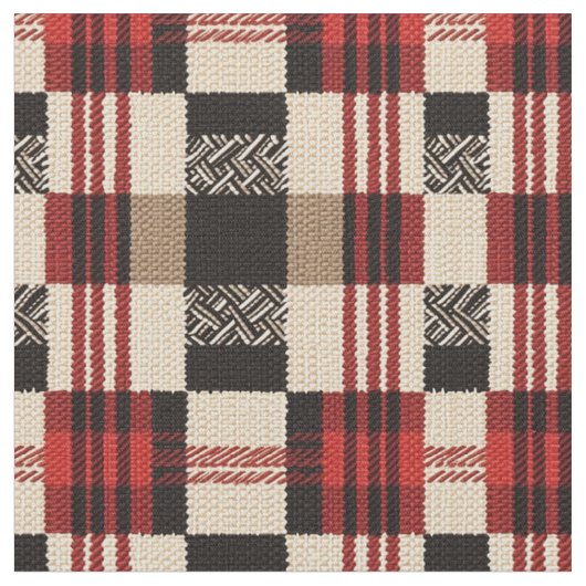 Gezellig gebreide patchwork - Boho Herfststijl 2 Stof (Close Up)