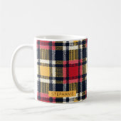Gezellig gebreide patchwork - Boho Herfststijl 3 Koffiemok (Links)