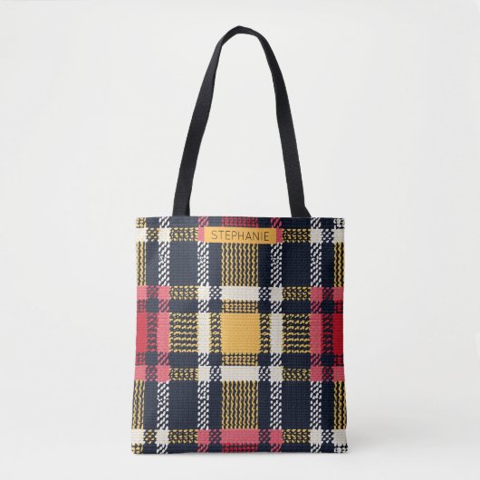 Gezellig gebreide patchwork -  Boho Herfststijl 3 Tote Bag (Voorkant)