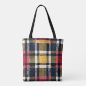 Gezellig gebreide patchwork -  Boho Herfststijl 3 Tote Bag (Achterkant)