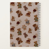 Gezellig gebreide teddybeer parade patroon notitieboek (Achterkant)