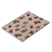 Gezellig gebreide teddybeer parade patroon notitieboek (Linkerzijde)